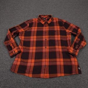 Cotopaxi Shirt Womens XL Orange Plaid Flannel Outdoor Camping Hiking